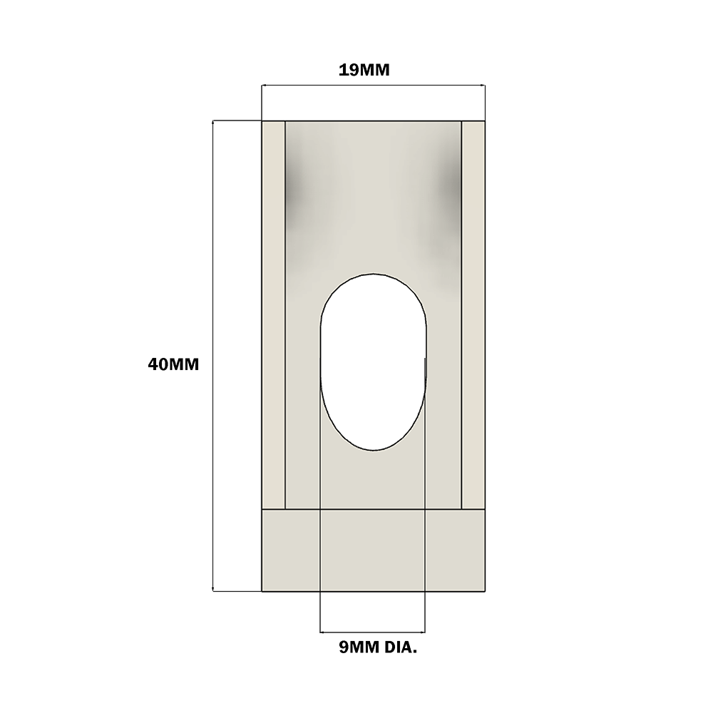 40-160-3SS MODULAR SOLUTIONS GUSSET BRACKET<BR>18.5MM X 45MM WITH STAINLESS STEEL HARDWARE REINFORCEMENT ANGLE